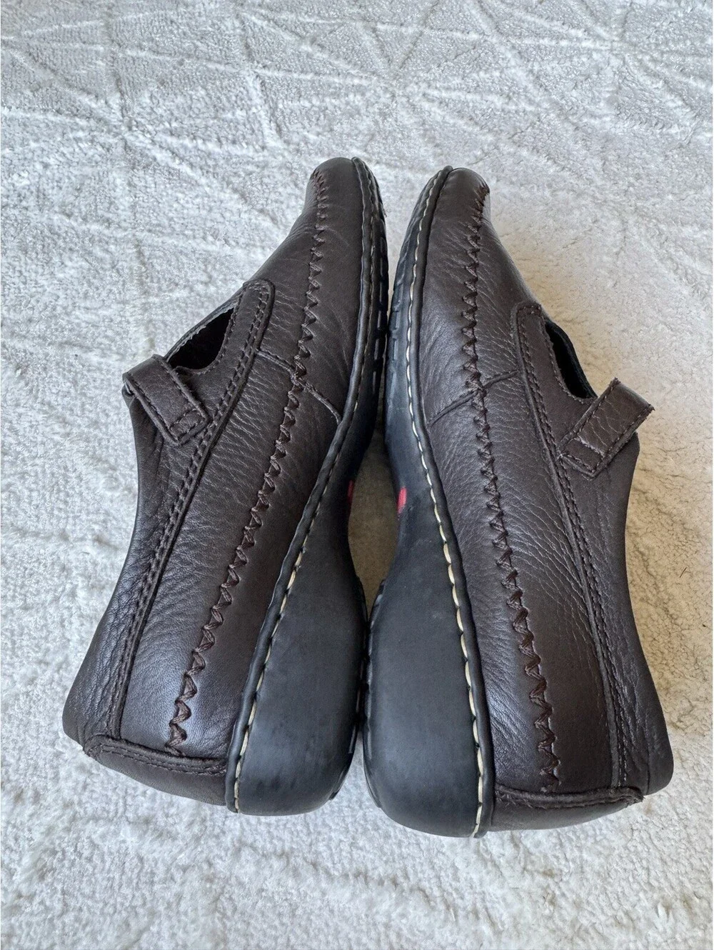 Eastland Tess Mary Jane Women’s Brown Leather T-Strap Loafers Size 8M